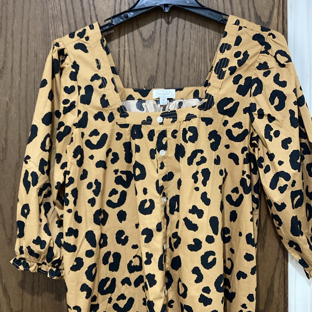 Mud pie cheetah print cotton swing dress - Picture 3 of 8